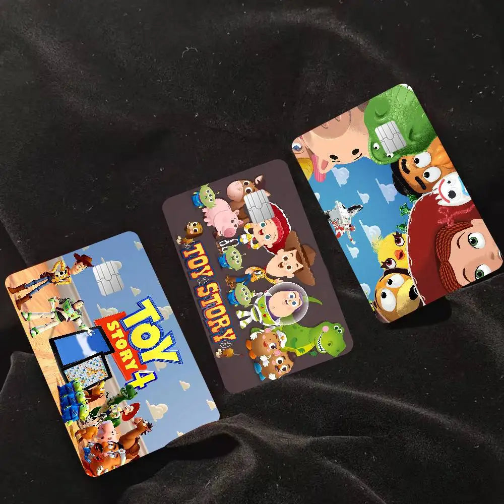 Cartoons Animations T-Toy Story 2024 Anime Cartoon Skin Stickers Film Tape Case For Big Credit Debit Card Front Side