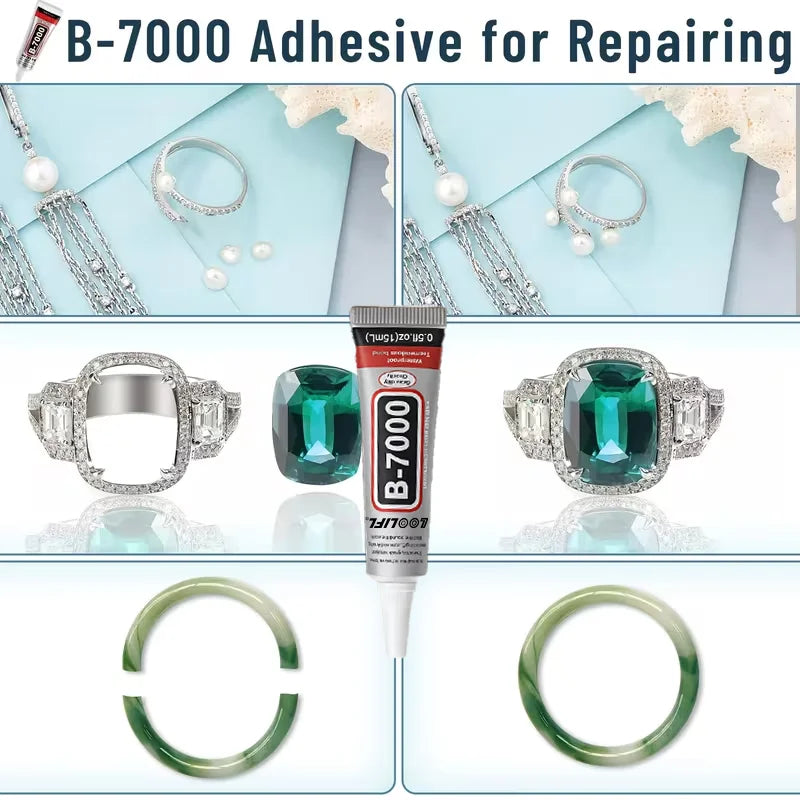 B7000 15,25,50,110ml Rhinestone Glue, Rhinestone Craft Glue, Jewelry Glue, Jewelry Processing Glue, Has Flexibility after Drying