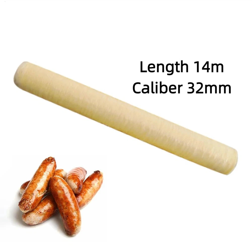 14 Meter Sausage Box, Caliber 32mm, Used for Making Hot Dogs, Sausages, Barbecue, Kitchen Meat, Poultry Tools, Sausage Casings