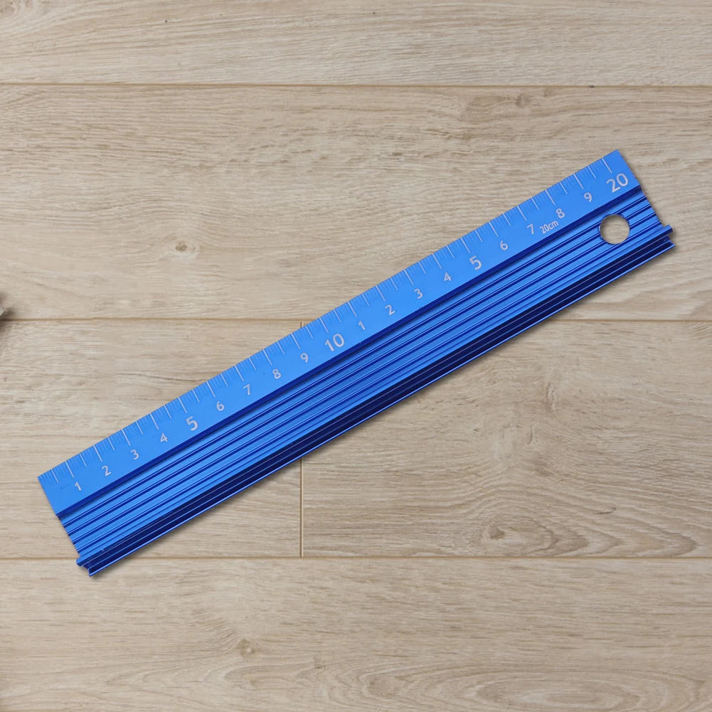 20CM 30CM 45CM 60CM L-Type Cutting Ruler Straight Edge Ruler Non Slip Aluminum Alloy Straight Scale Ruler for Length Measurement