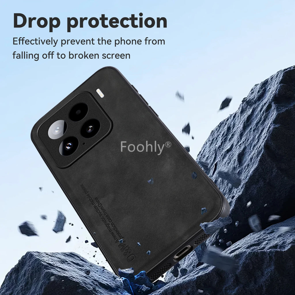 Nubuck Leather Shockproof Magnetic Case for Xiaomi 17T Pro 5G Mi 15T Protective Cover Back Shell Coque Funda