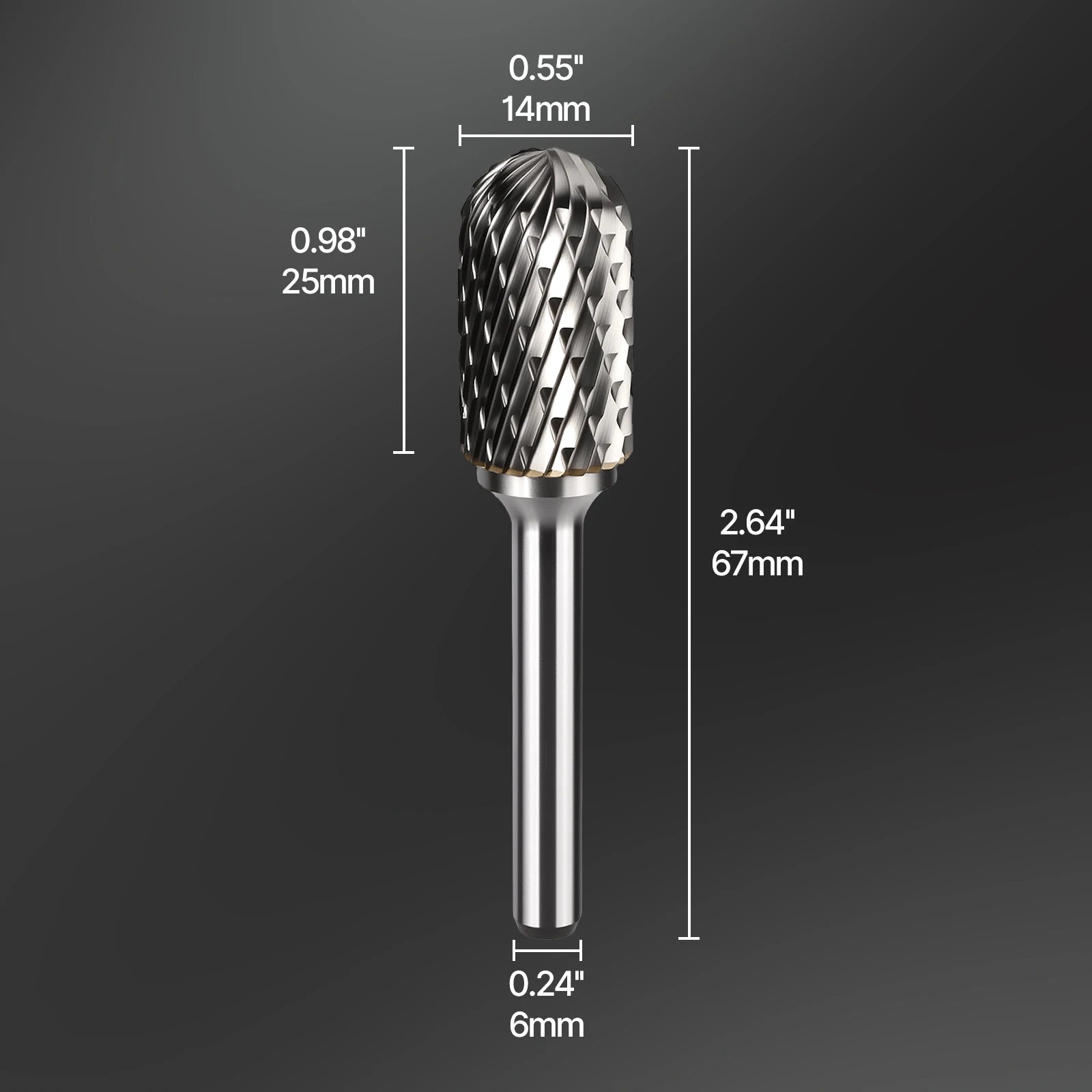 6mm CX Type Head Carbide Rotary File Tool Point Burr Grinder Abrasive Tools Drill Milling Carving Bit Tools For Metal