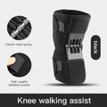 Adjustable Power Knee Support Brace with Four Fixing Straps, Spring Loaded Knee Booster for Elderly, Mountaineering, Heavy Lifti