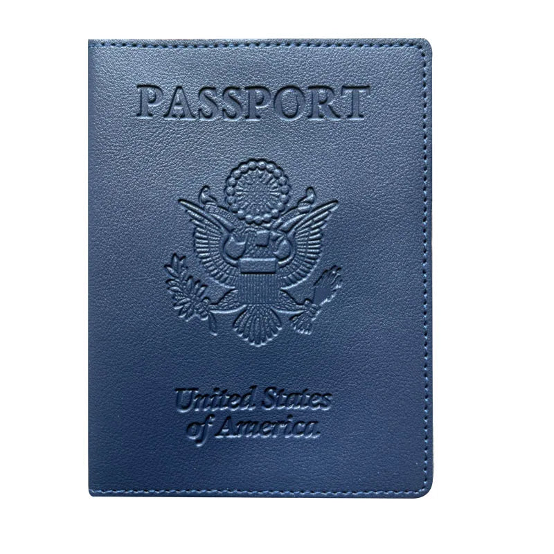 Leather Passport Holder Wallet RFID Blocking Card Case Travel Essentials International Travel Accessory