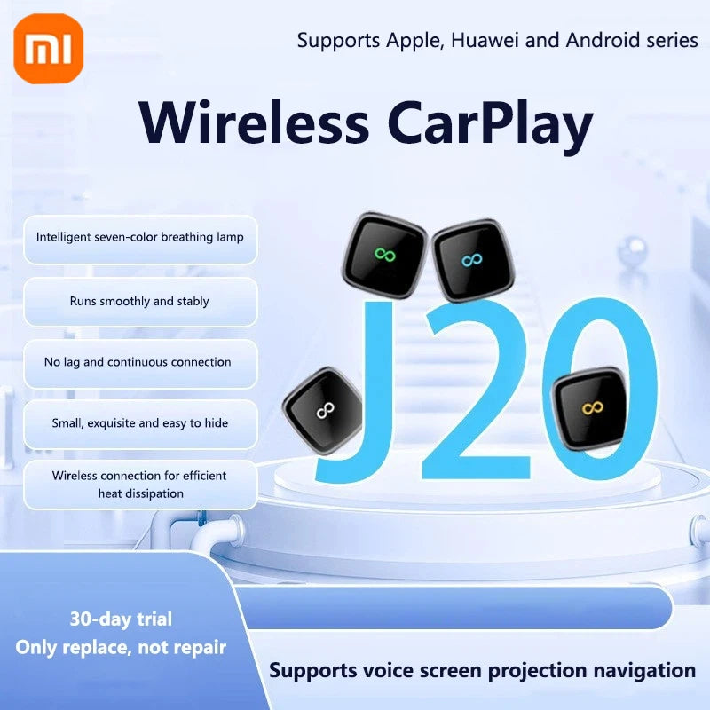 Mini 2-in-1 Wireless CarPlay Dongle Wired To Wireless AI Smart Box Universal Intelligent System Adapter Fit Most Vehicles