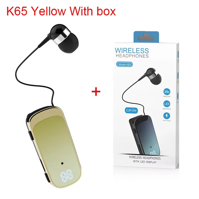 K65 PK K55 F920 Pro Lavalier Business Bluetooth 5.2 Headphone 20H Music LED Digital Display Noice Cancelling Wireless Earphones