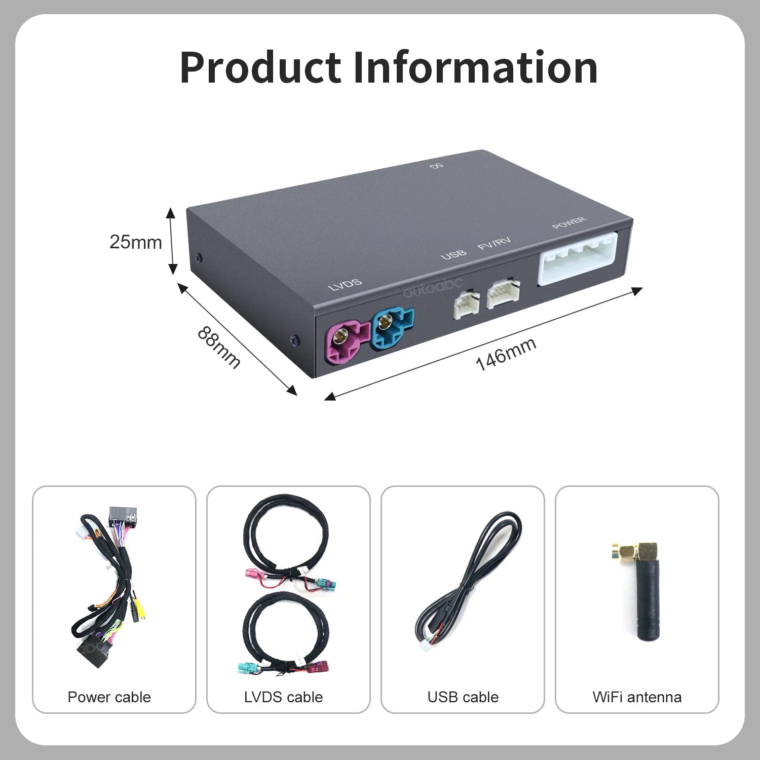 AUTOABC 2025 New For Alfa Romeo Stelvio /Giulia 2017-2019 Wireless CarPlay Android AutoAirPlay Navigation Car Play Functions