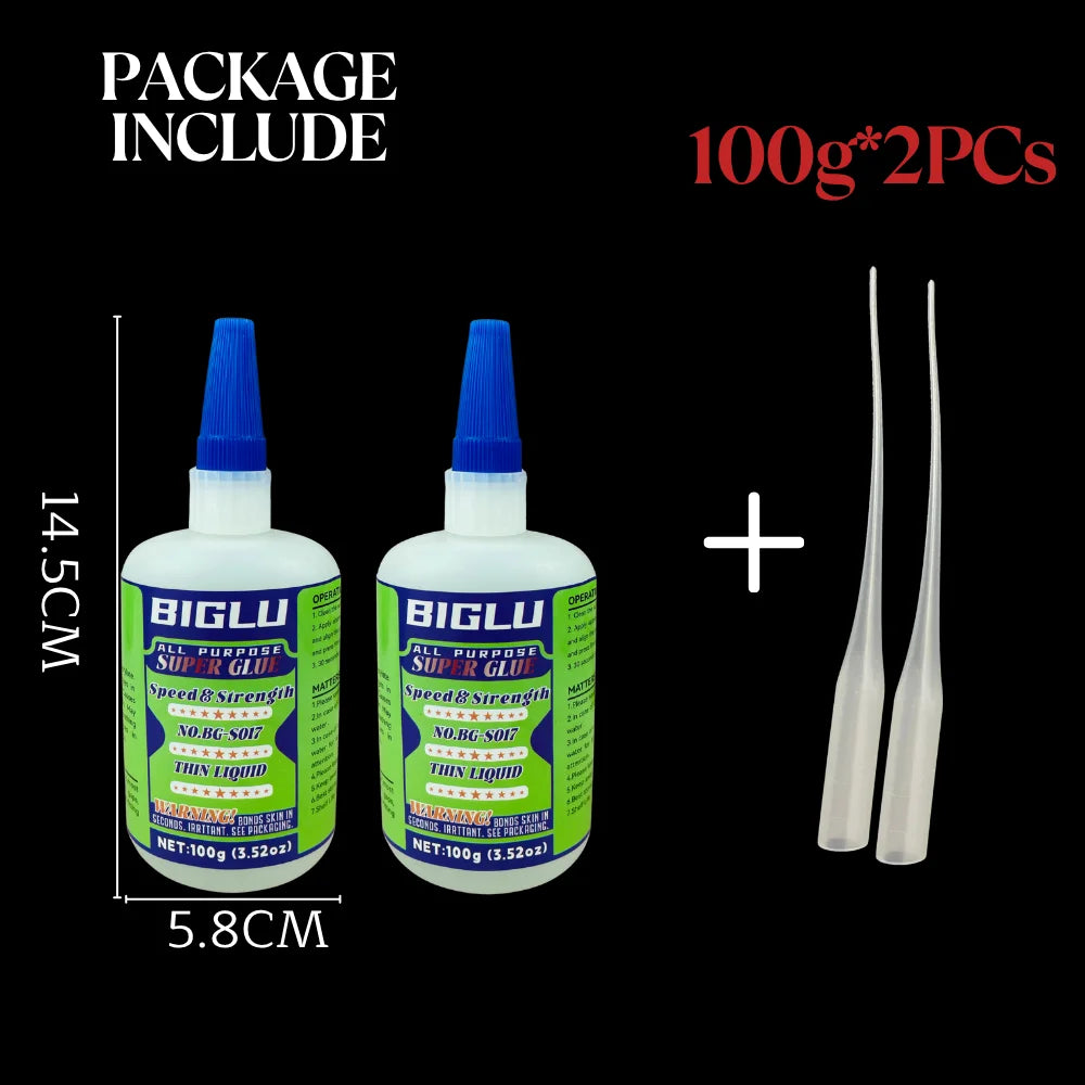Premium Cyanoacrylate Super Glue Thin Liquid Adhesive for Stone CA Finish Woodworking Projects Hobby Models Inlay Work