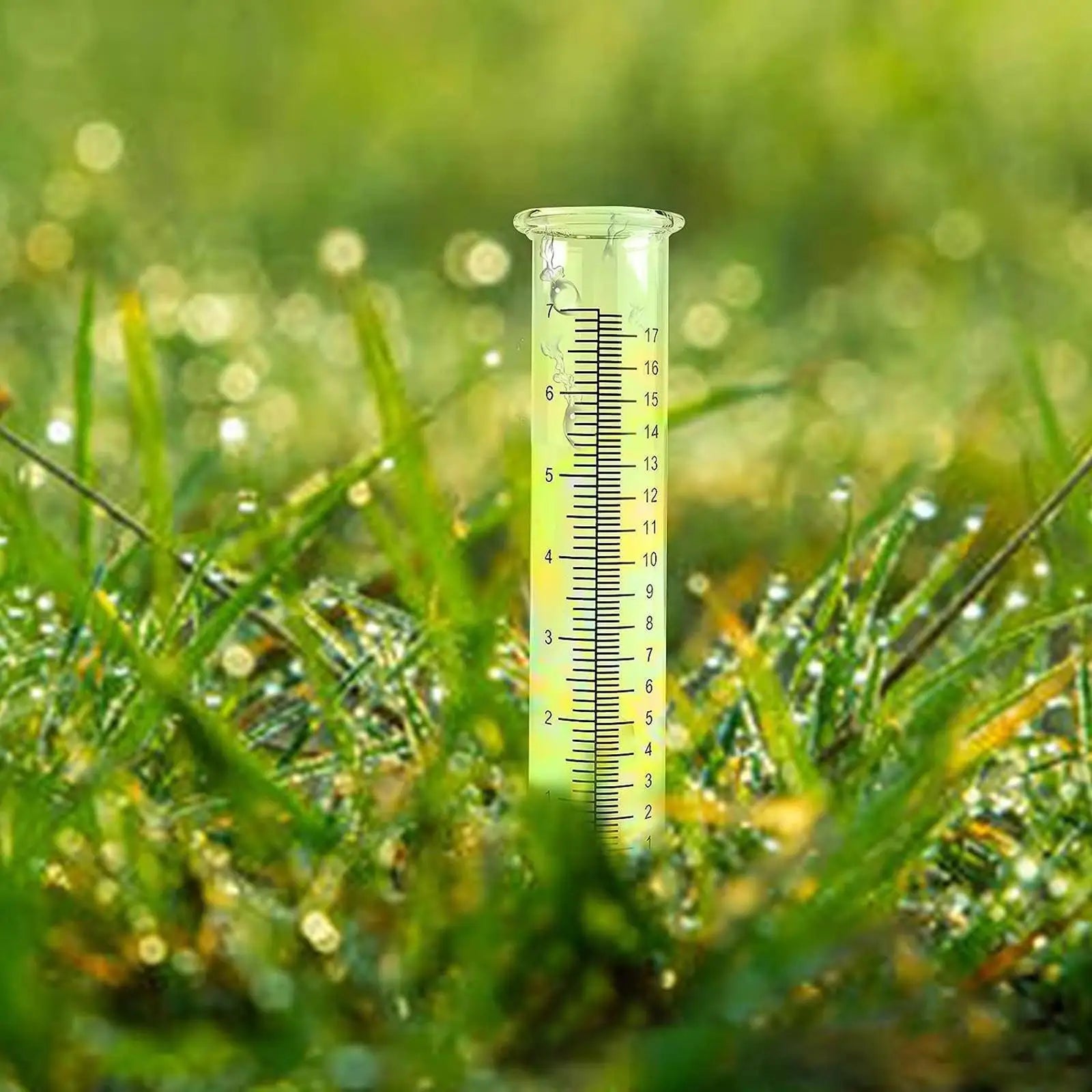 Rain Gauge Outdoor Rainwater Gauge with Scale for Deck Pathway Decoration