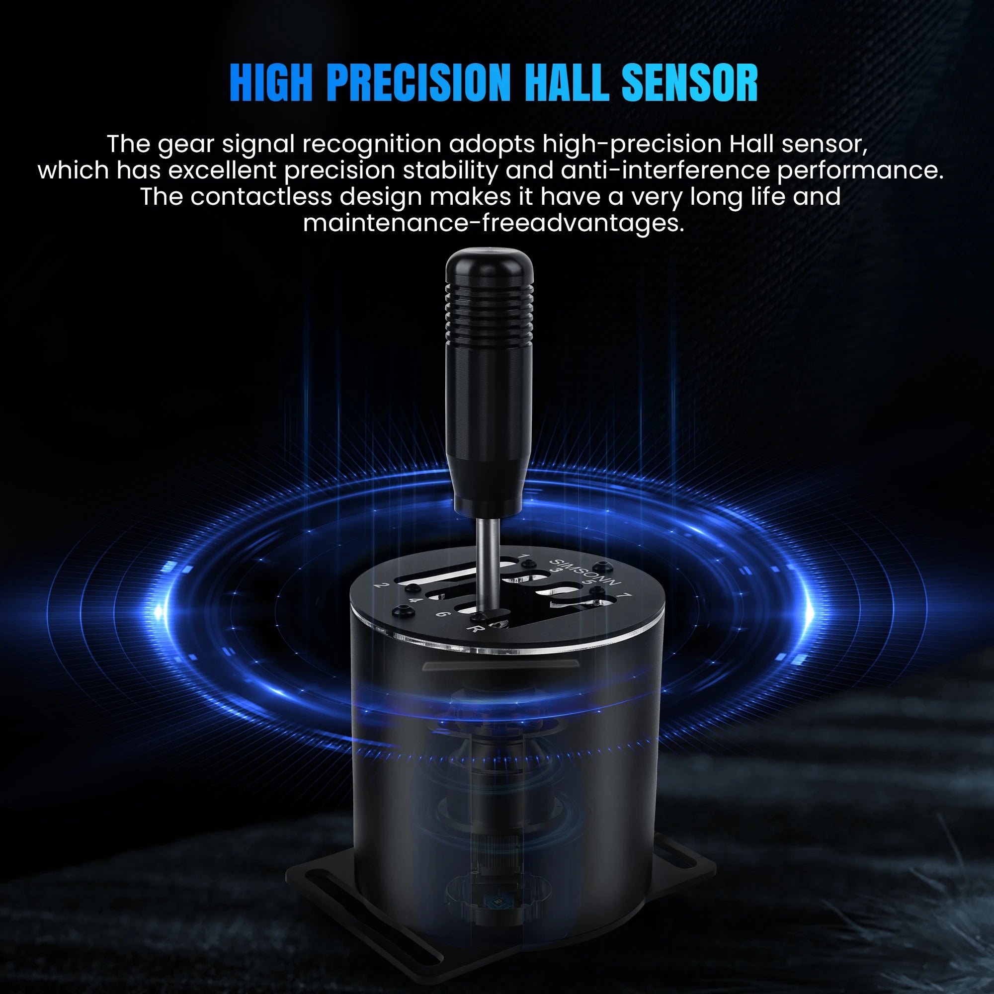 SIMSONN Sim Racing Gear Shifter 7+R Magnetic Induction Driving Simulator Games Manual H Gear For PC Logitech G29 G27 G25 G920