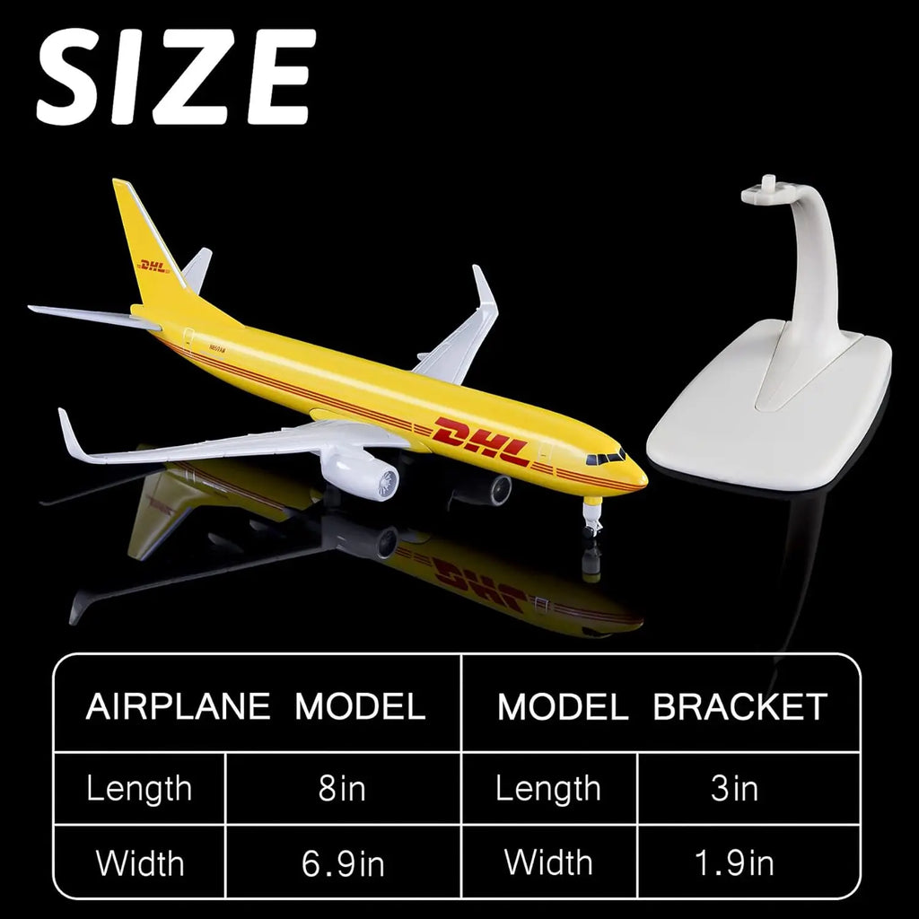 1:300 Scale 20cn DHL Airlines 737 Airplane Models Alloy Diecast Airplane Model Toy Aircraft Plane Model Toy for Collection