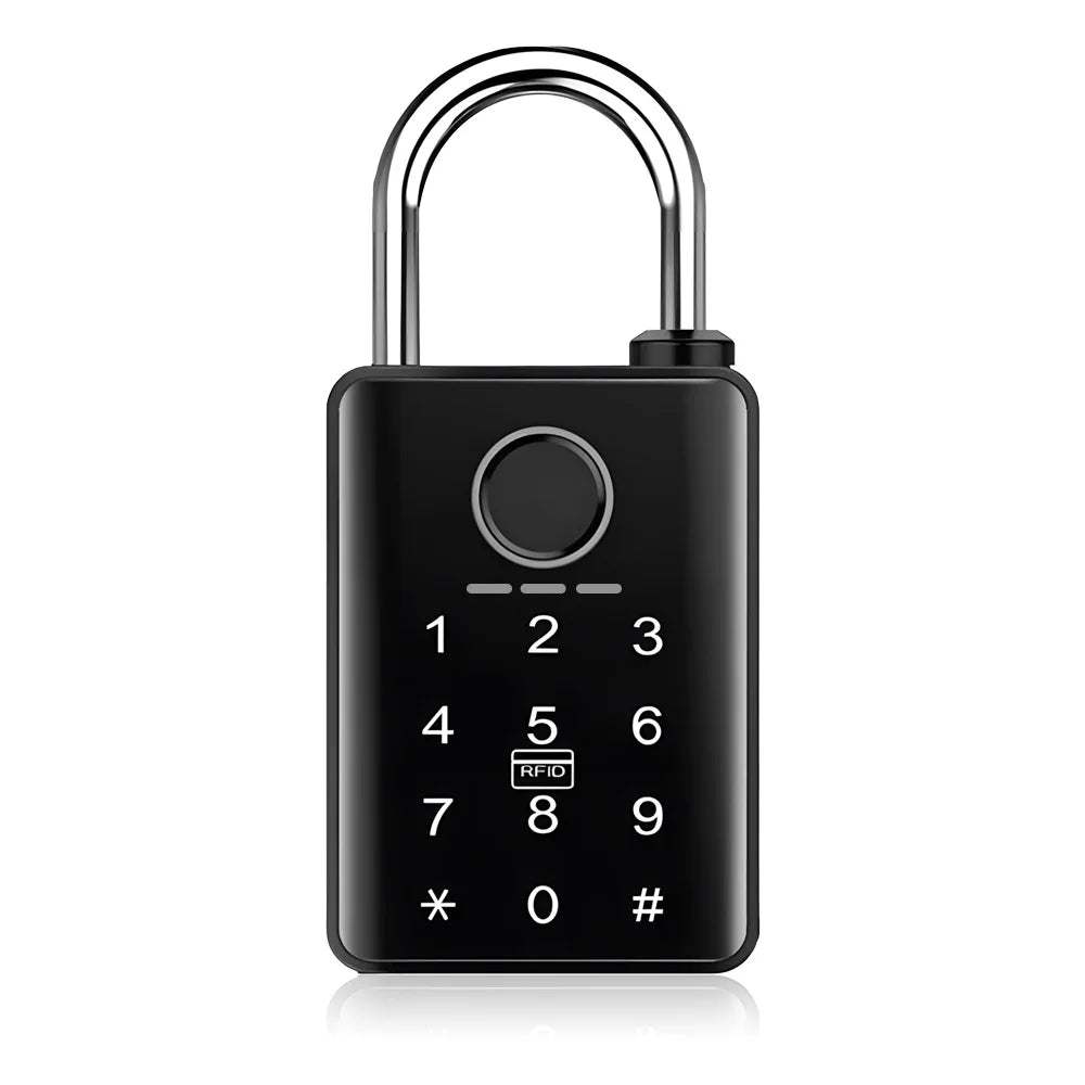 Waterproof Works With Tuya APP Smart Fingerprint Password RFID Padlock For Indoor Outdoor