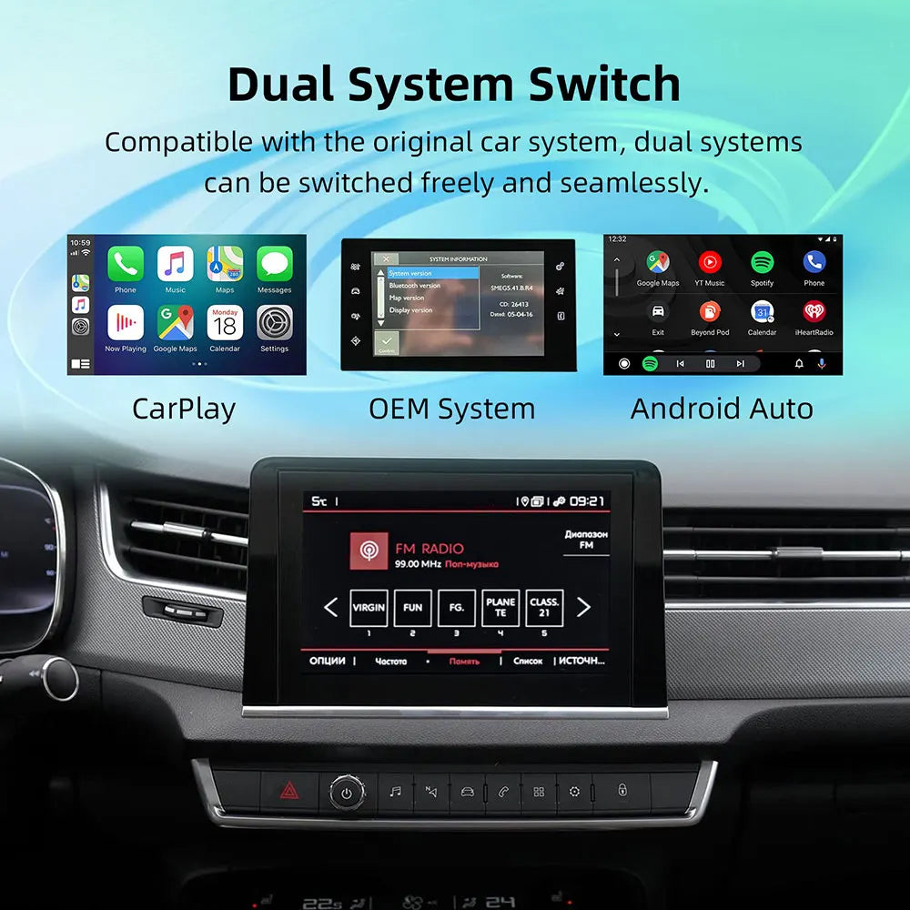 Wireless Carplay Adapter Android Auto Module For Peugeot Citroen SMEG MRN 208 308 508 3008 & C4 DS3 DS5 Support Reverse Camera