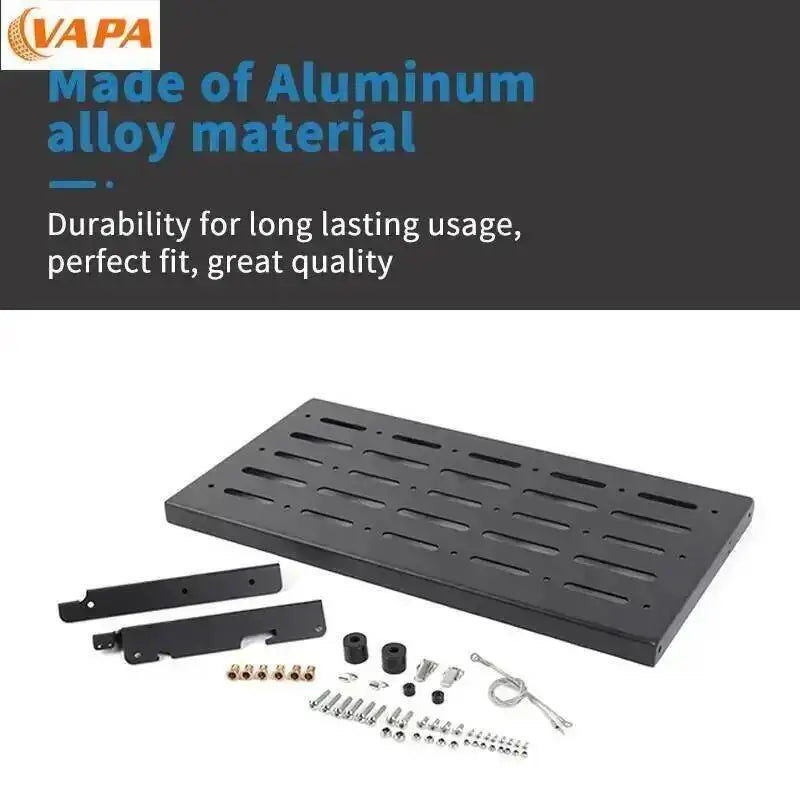Car Tailgate Table Rear Foldable Cargo Shelf Aluminum Alloy Storage Shelf for Jeep Wrangler JK 2007-2017 Black
