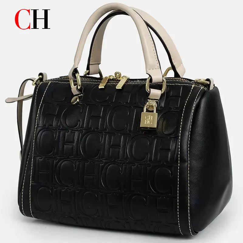 CH Women Handbag Luxury Monogram Embossed Top Handle Bag Shoulder Crossbody Bags For Ladies 2026 Designer High Quality Tote