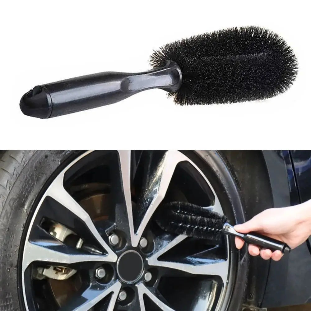 Car Wheel Brush Tire Cleaning Brushes Tools Car Rim Scrubber Cleaner Duster Handle Motorcycle Truck Wheels Car Detailing Brush