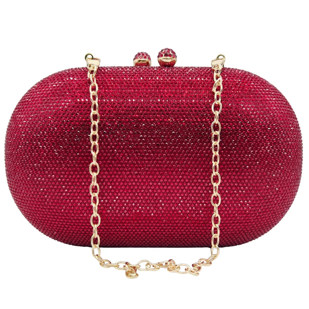 Elegant Women's Rhinestone Evening Bag, Sparkling Crystal Clutch Perfect for Wedding Banquet Party and Formal Dress Occasions