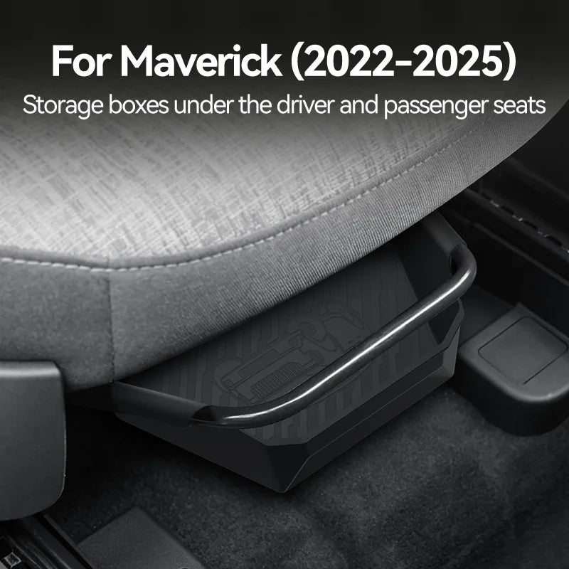 For Ford Maverick 2022–2025 Under-Seat Storage Bins Car Storage Boxes Interior Accessories Storages Seats Consoles