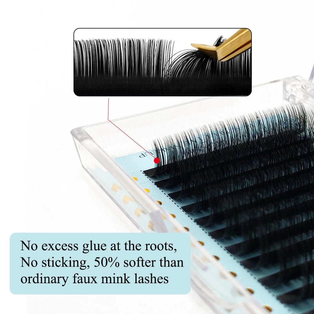 ABONNIE Velvet Cashmere Lashes Extension Classic Individual Matte Black Eyelash Extensions Premium Lash