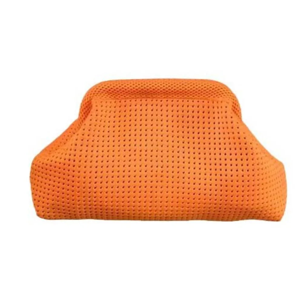 Durable Polyester Summer Beach Clutch Bag Elastic Soft Hollow Out Pouch Large Capacity Breathable Small Crochet Handbag Spring