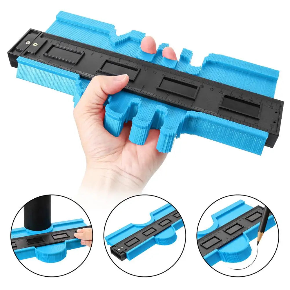 Onnfang Newest Contour Gauge  Multifunctional Plastic Profile Copy Contour Gauges Standard measuring instrument General Tools