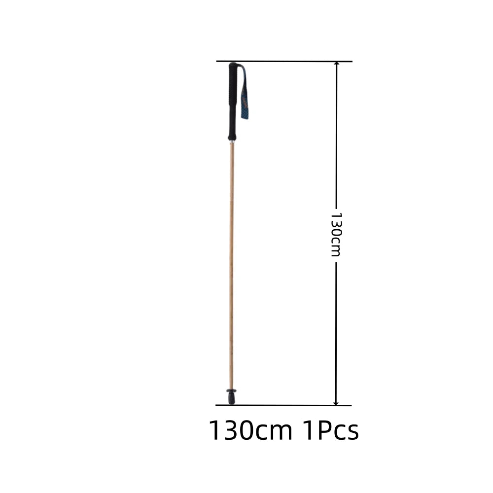 New Hiking Pole Ultralight Trekking Poles High Strength Carbon Fiber & Natural Bamboo Skin Trekking Pole Outdoor