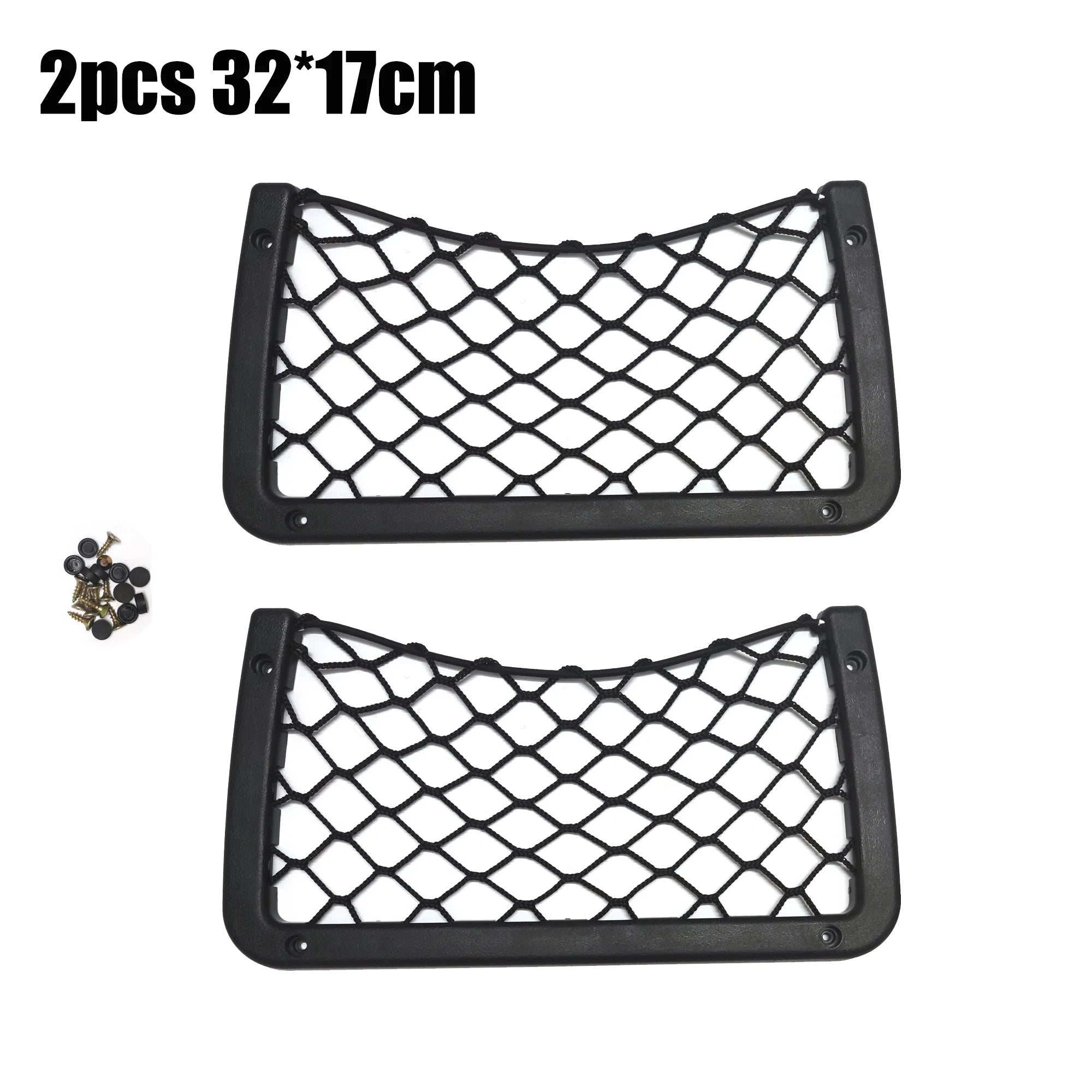 Black Multi Size Car Organizer Net Pocket Car Net Bag Phone Holder Rack Storage Mesh For Car Caravan Motorhome 42x21cm 36x18cm