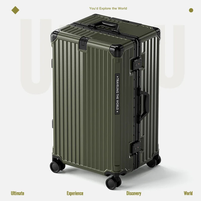 Multifunctional Suitcase Large Capacity 30inch Thickened Sturdy Aluminum Frame Travel Suitcase Trolley Case Extra Large Luggage