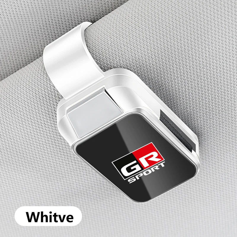 For Toyota GR Rav4 Yaris Camry Land Corolla CHR Hilux Cruiser Tacoma Car Sun Visor Glasses Clips Eyeglasses Holder Auto Interior