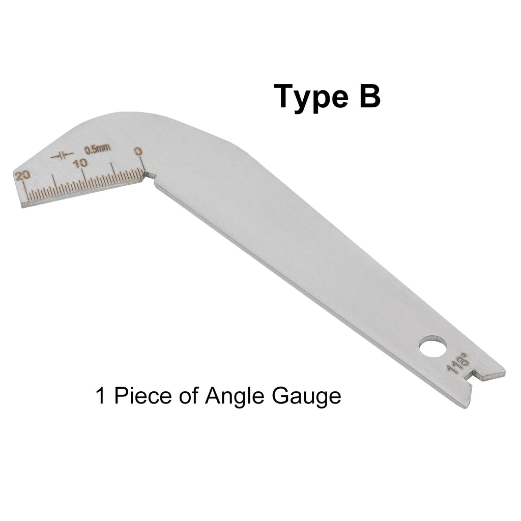 Stainless Steel Angle Gauge 118 Degree Drill Bit Machining Thread Cutting Angle Arc Model Angle Measure Tool Screw Cutting Gauge