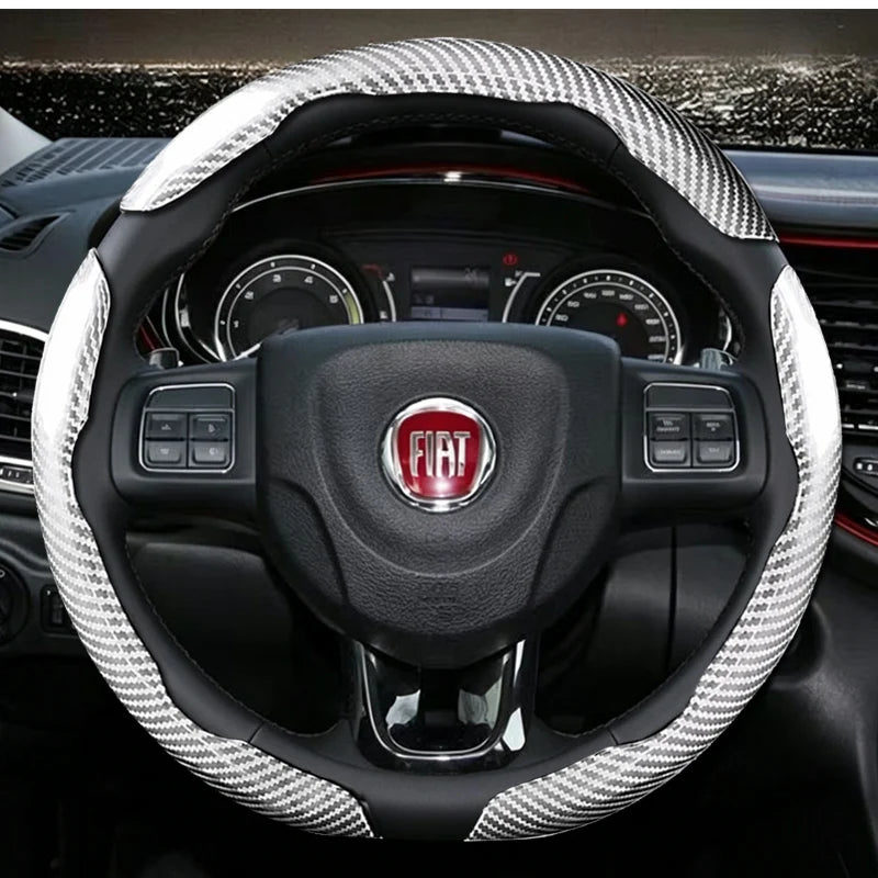 Suitable for Fiat Steering Wheel Cover  500 Grande Punto Evo Ducato Bravo Tipo Linea Albea Panda 124 Spider 500X 500L