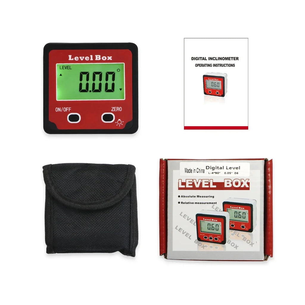 SHANHR Angle Meter Finder Protractor Level Measuring Instruments Level Box Gauge Magnetic Digital Inclinometer
