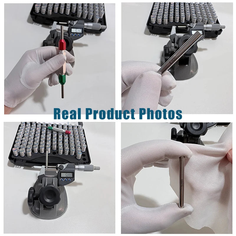 High Precision Pin Gauge Set Within 10mm, Step 0.01/0.05/0.1mm, GCr15 Steel, Small Size Tool for Hole Measurement, Customizable