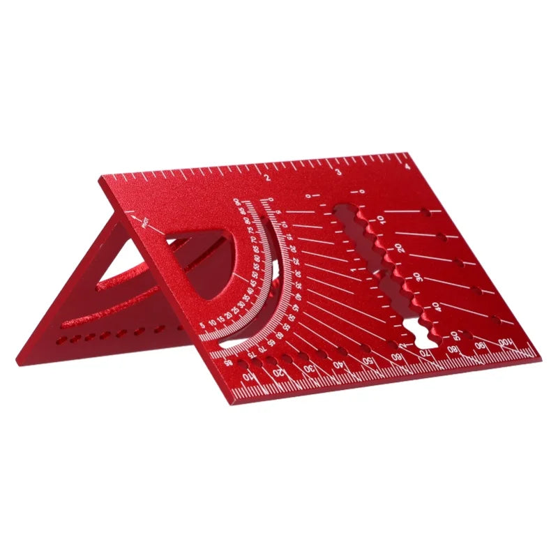Woodworking Square Size Measure Ruler Aluminum Alloy 3D Mitre 45 90 Degree Angle Measuring Tool