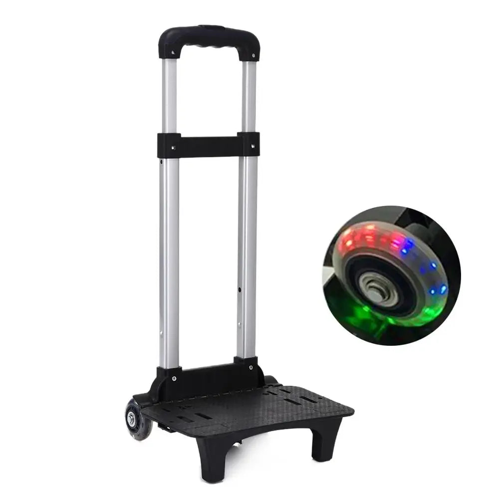 Portable 2 Wheel Luggage Travel Hand Cart Pullling Rod Carrier Trolley Rack Pet Bag Student Backpack