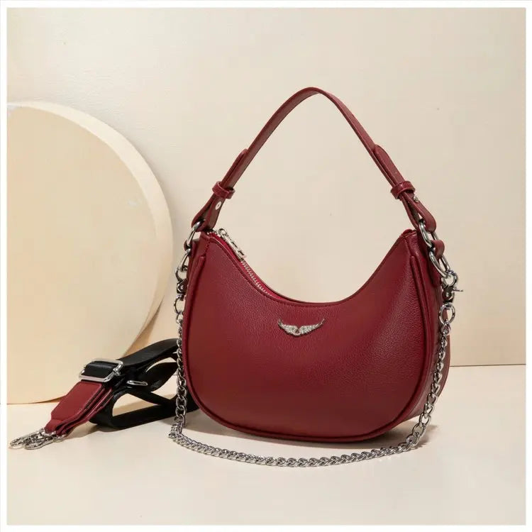 Fashionable Luxury Classic Diaper Bag for Women Elegant Leather Tote with Minimalist Design and Trendy Crossbody Messenger