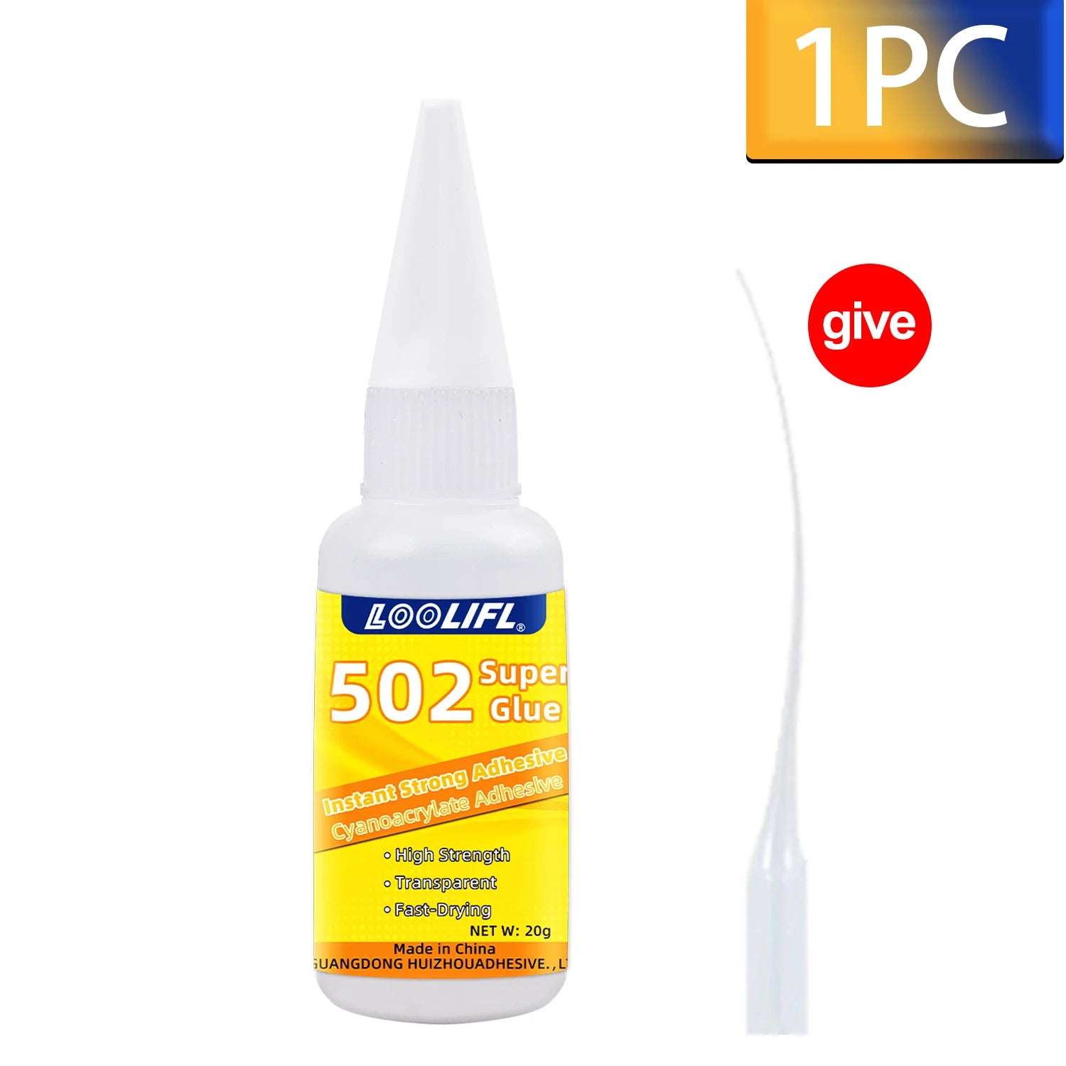 502 Super Glue Cyanoacrylate Instant Adhesive Quick-drying Strong Bond  for Plastic Rubber Metal Wood Glass Liquid Glue Tool 20g