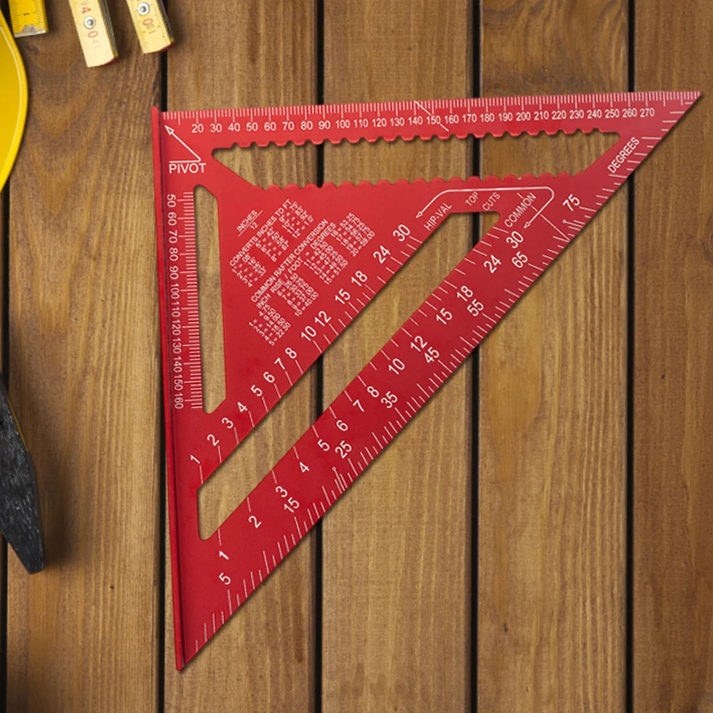 7/12 Inch Triangle Ruler High Precision Speed Square Angle Protractor 90° Triangle Carpenter Square Ruler Carpenter Tools