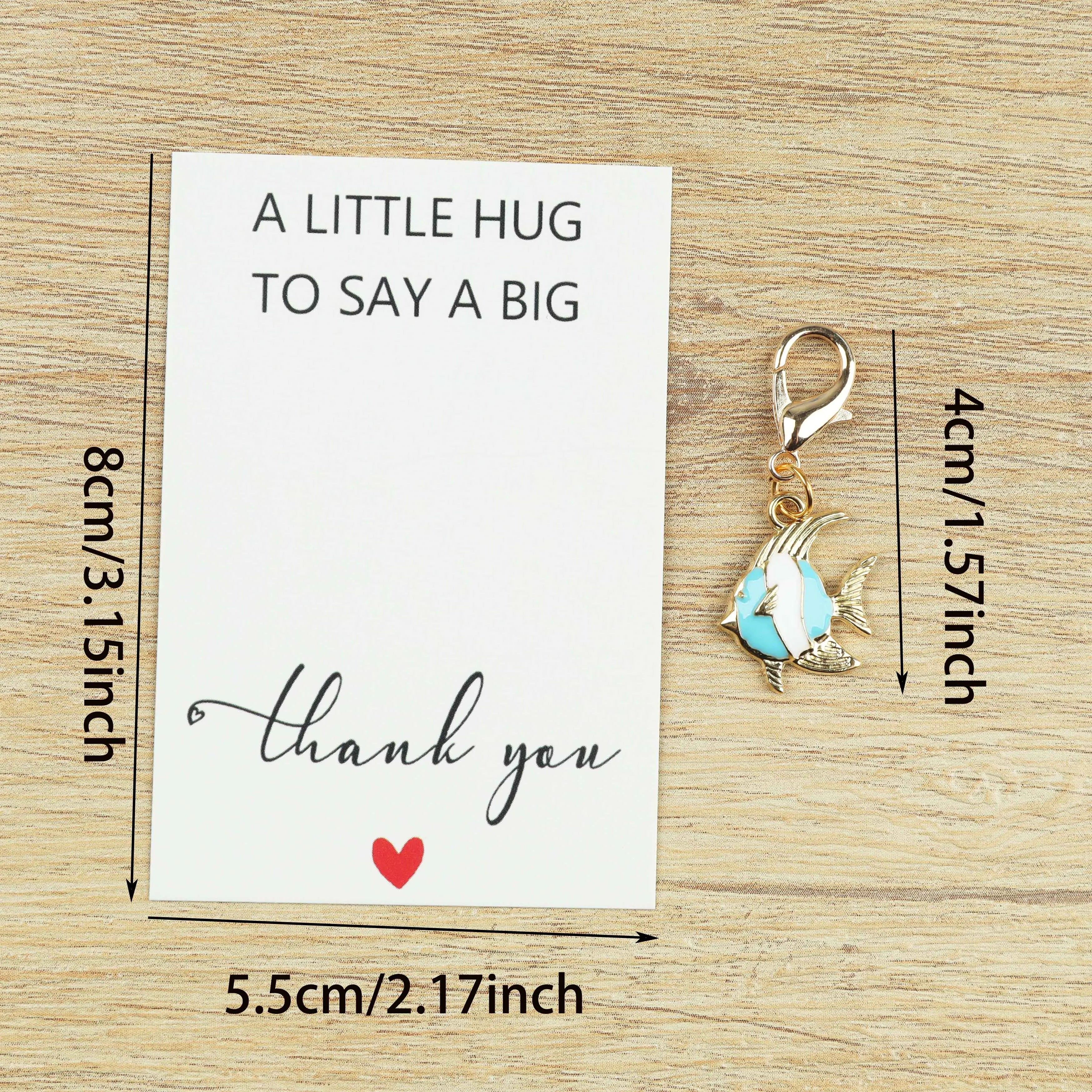 6pcs/12pcs cute fish keychains, including a thank-you card, fish pendants, birthday gifts, and party favors.