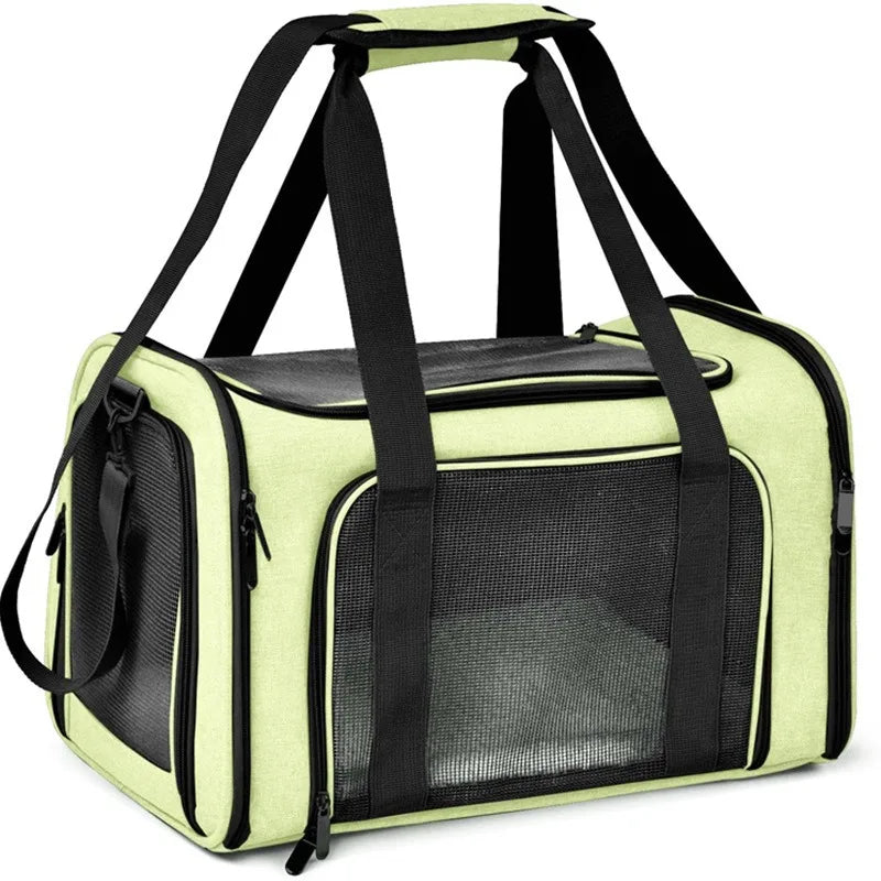 Portable Pet Carrier for Small Medium Cat Dog Lightweight Travel Cat Crate Soft Side Pet Handbag Carriers with Breathable Mesh