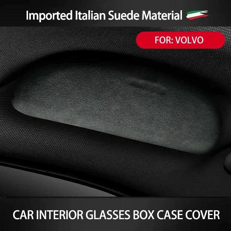 Car Glasses Sun Glasses Case Eyeglasses Box For Volvo XC40 XC60 XC90 S60 S90 V90 Suede Sunglasses Storage Holder Accessrioes