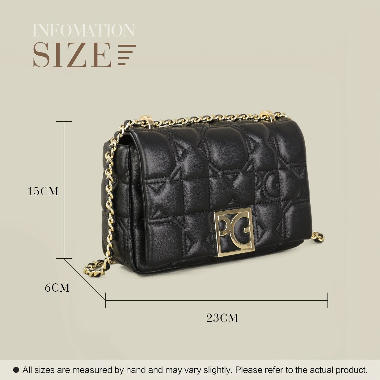PG PATSY GARIS Women's Bag Luxury Lightweight Casual Bag Niche Brand New Design Portable Fashion Crossbody Bag Clearance Sale