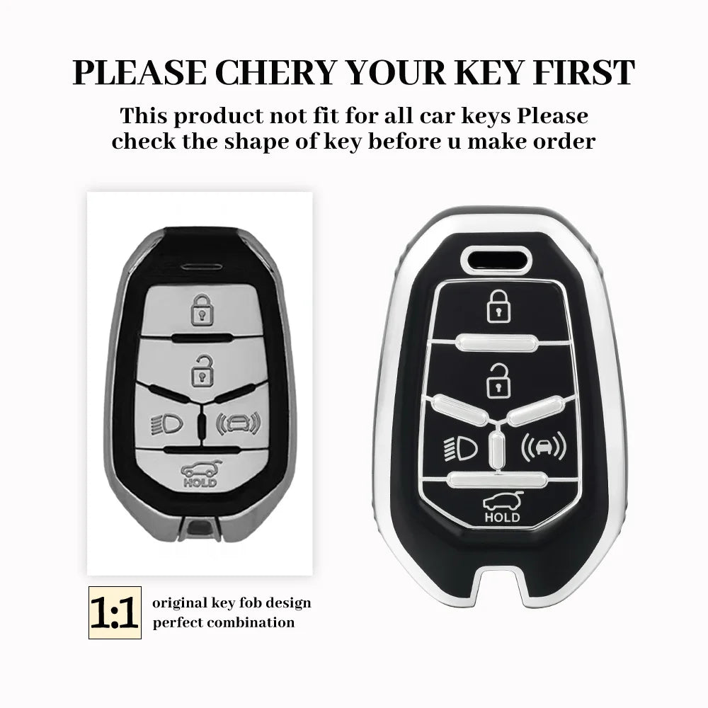 New Car Remote Key Case Cover Protector For Ssangyong Rexton Y400 Y450 G4 2021 2022 Holder TPU Shell Fob Accessories 5 Buttons