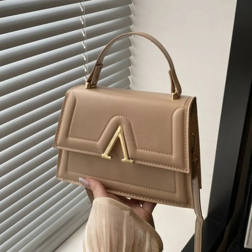 Casual Retro Shoulder Bag Candy Color Street Trend Crossbody Bag PU Material Large Capacity Ladies Handbag