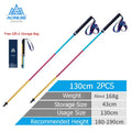 2pcs AONIJIE E4201 Trekking Pole Lightweight Folding Collapsible Quick Lock Hiking Pole Trail Running Walking Stick Carbon Fiber