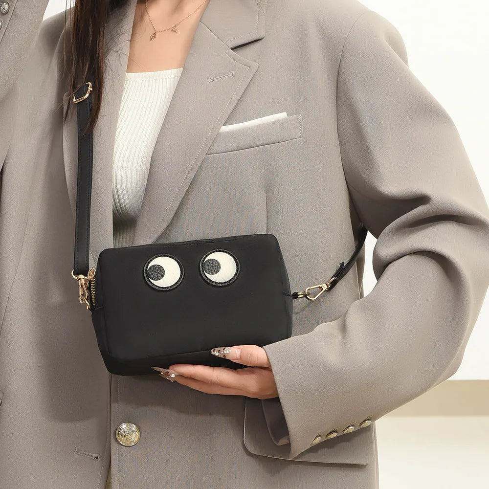2026 new fashion niche square makeup bag waterproof cross-body messenger bag glasses case