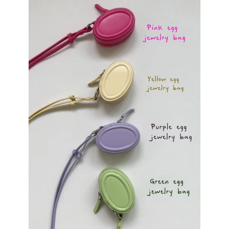 Round box jewelry bag, niche design, versatile crossbody baginsNeck-hanging decorative waist bag, lipstick key bag, earphone bag
