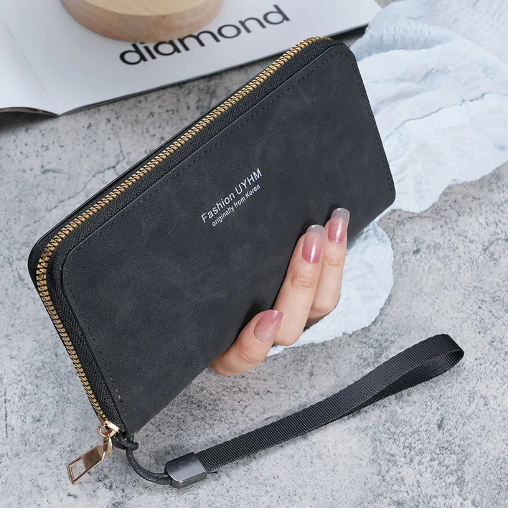 Ladies Holding A Long Wallet 2025 Korean Handbag Multi-function Card Bag Mobile Phone Bag Coin Purse Female Wallet Clutch Bag