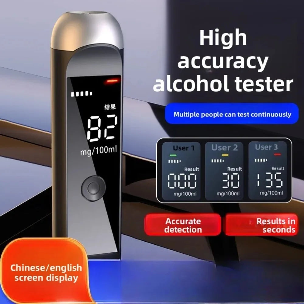 Automatic Breathalyzer Professional Breathalyzer Rechargeable Alcohol Concentrator Tool Suitable Personal And Professional Use