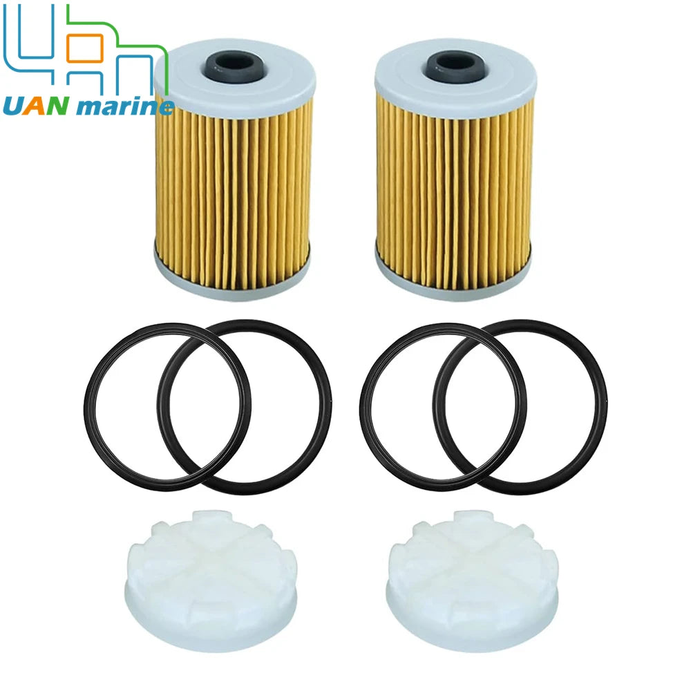 2 Pcs Cool Fuel Filter&Disc Filter with O-rings for Mercury Mercruiser Gen 3 35-8M0093688 35-866171A01 35-8M0204703 35-892665